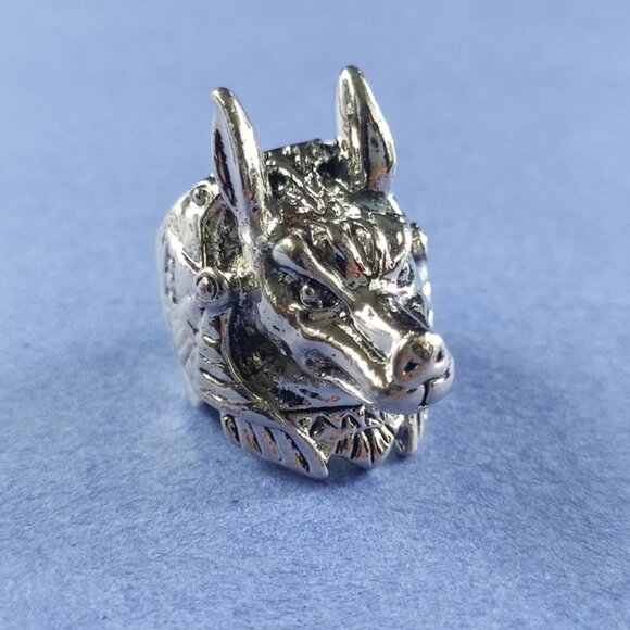 👑💀 Egyptian Pharaoh Gothic Skull Ring – Size 10 - Picture 2 of 4